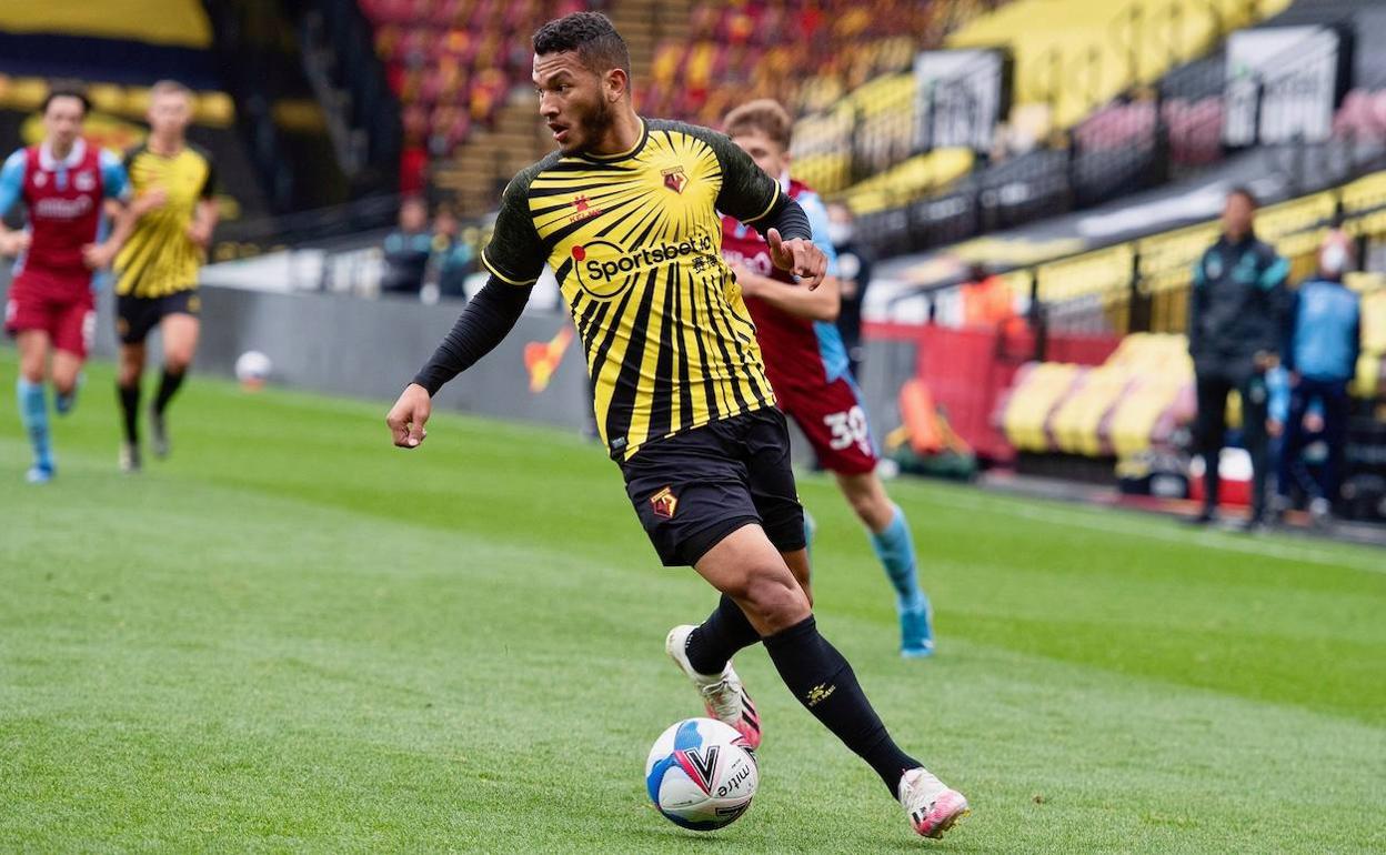 Luis Suárez, durante un amistoso con el Watford. 