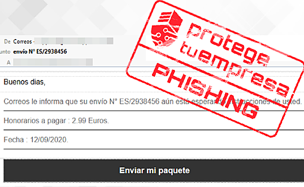 El 'email' que pretende suplantar a Correos