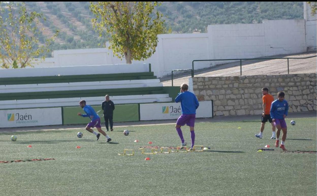 Último entrenamiento del Real Jaén, el miércoles. 
