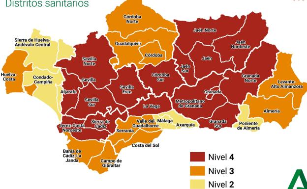 Las restricciones en vigor en Andalucía: tres niveles y medidas diferentes 