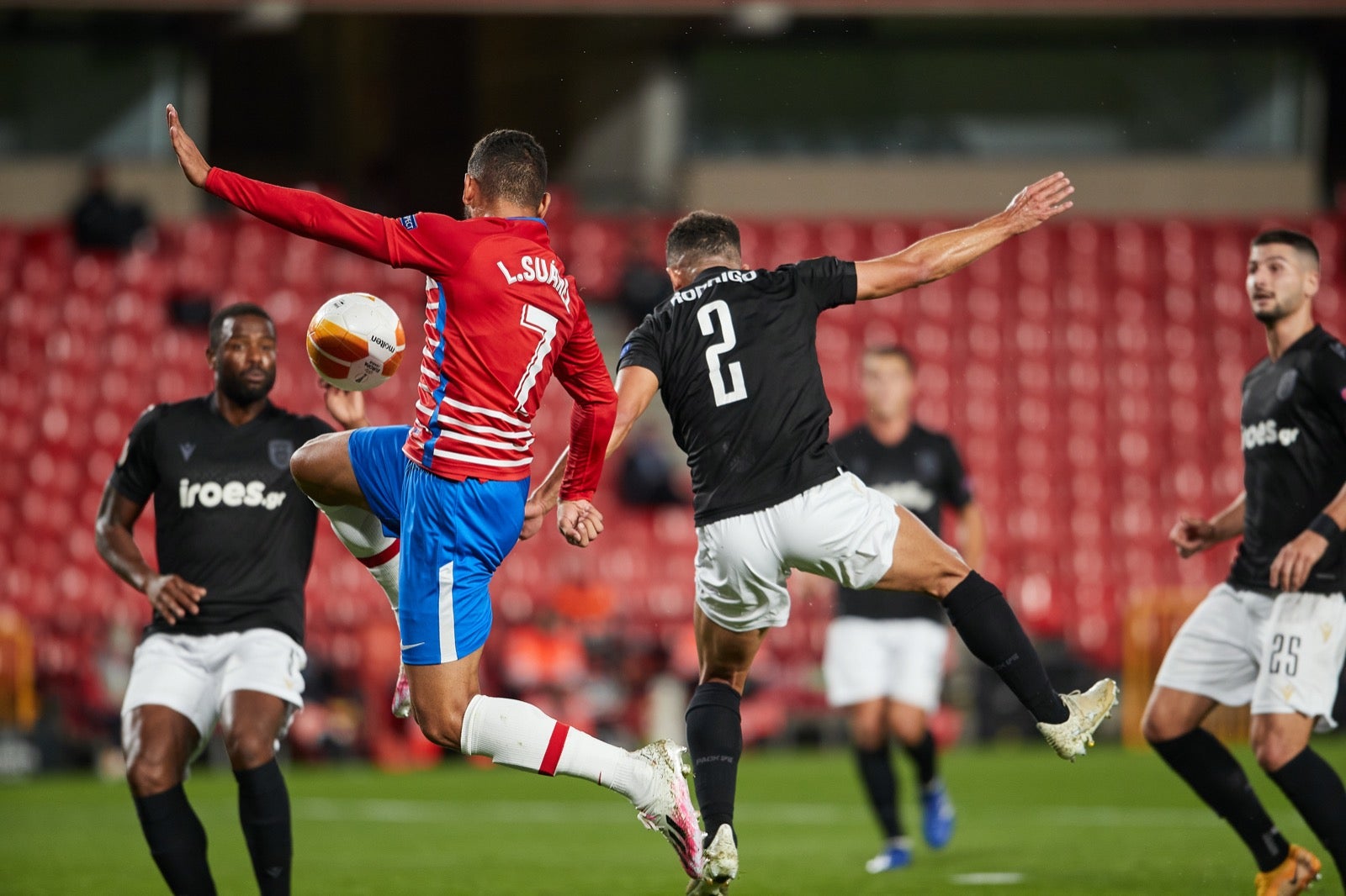 El conjunto rojiblanco se ha estrenado en Europa League en Los Cármenes