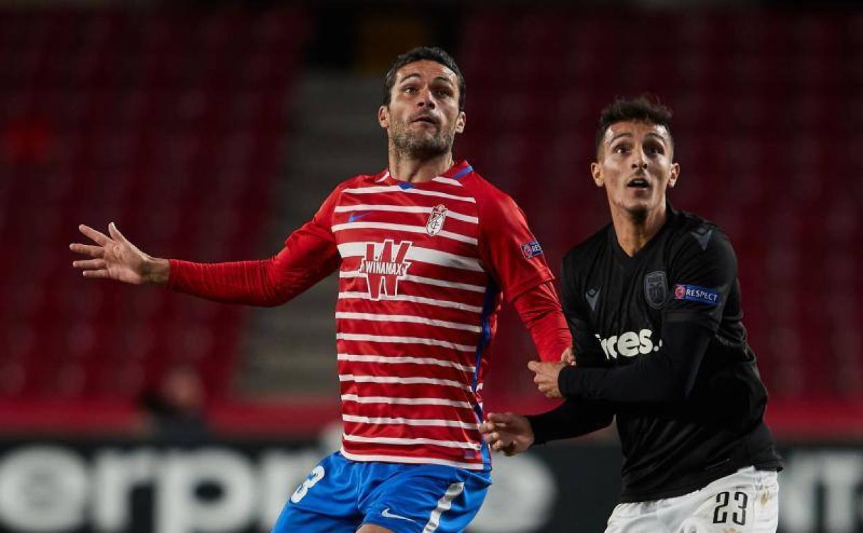 Jorge Molina, en el partido con el PAOK. 