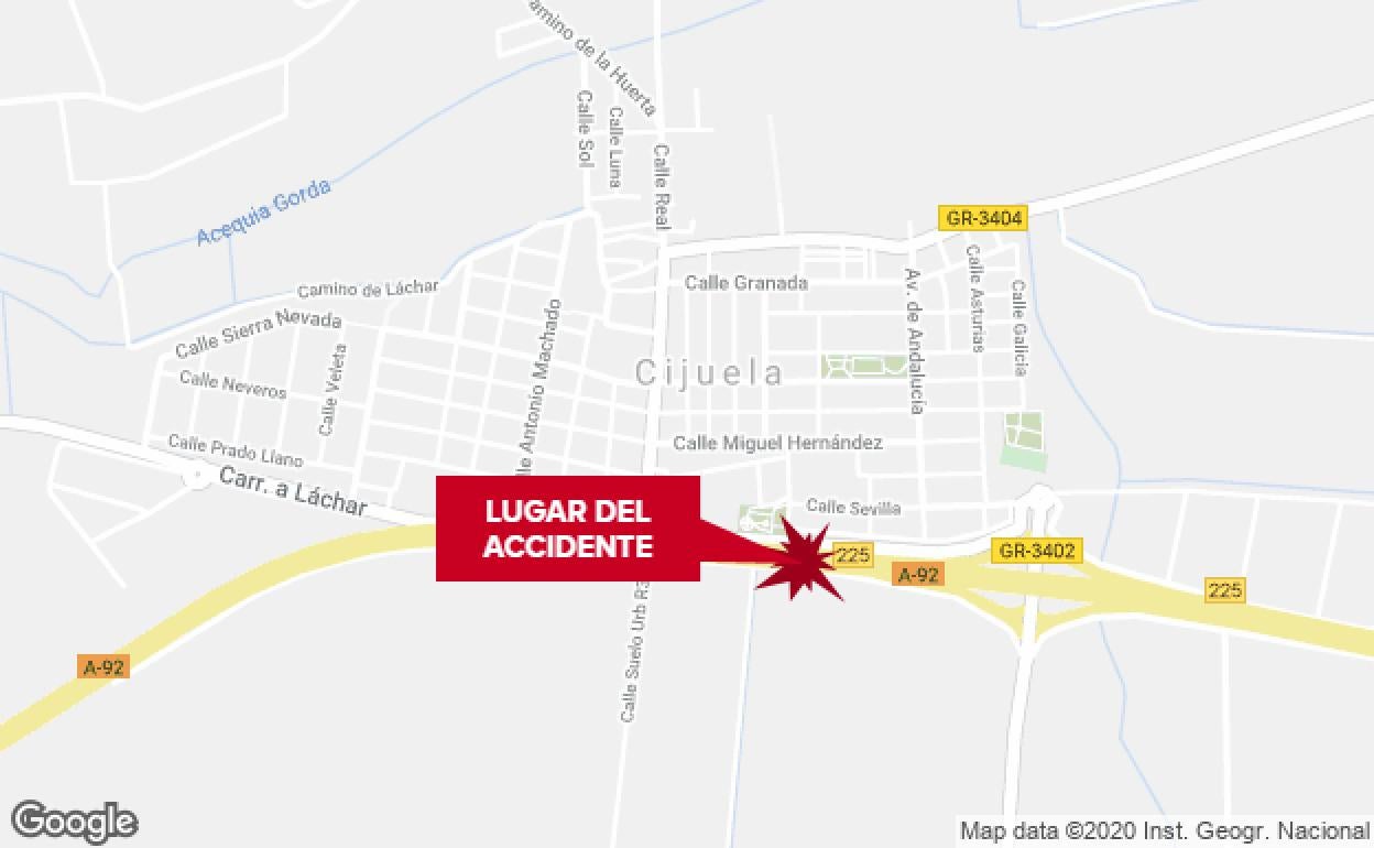 Lugar del accidente. 