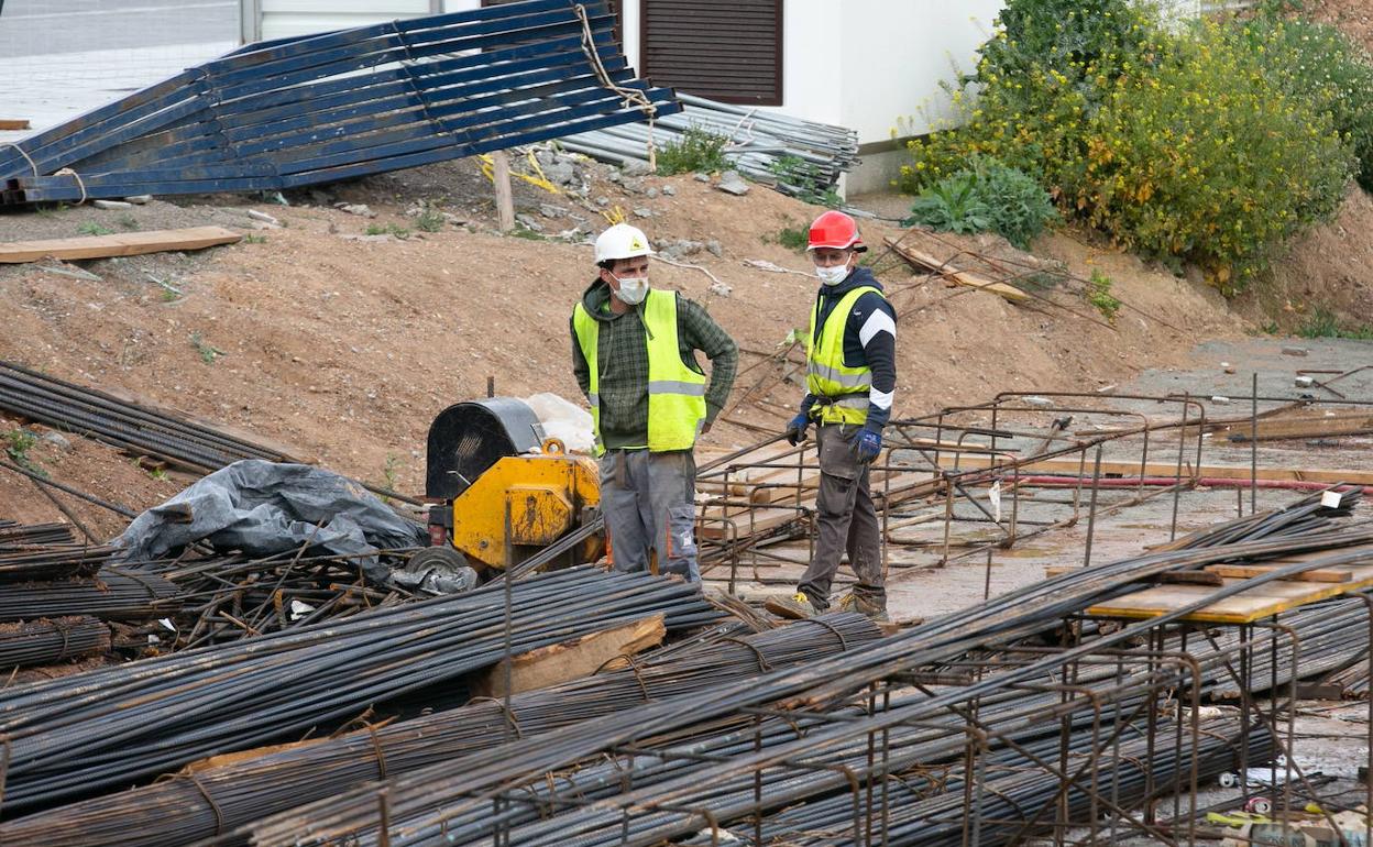 Trabajadores de la construcción. 