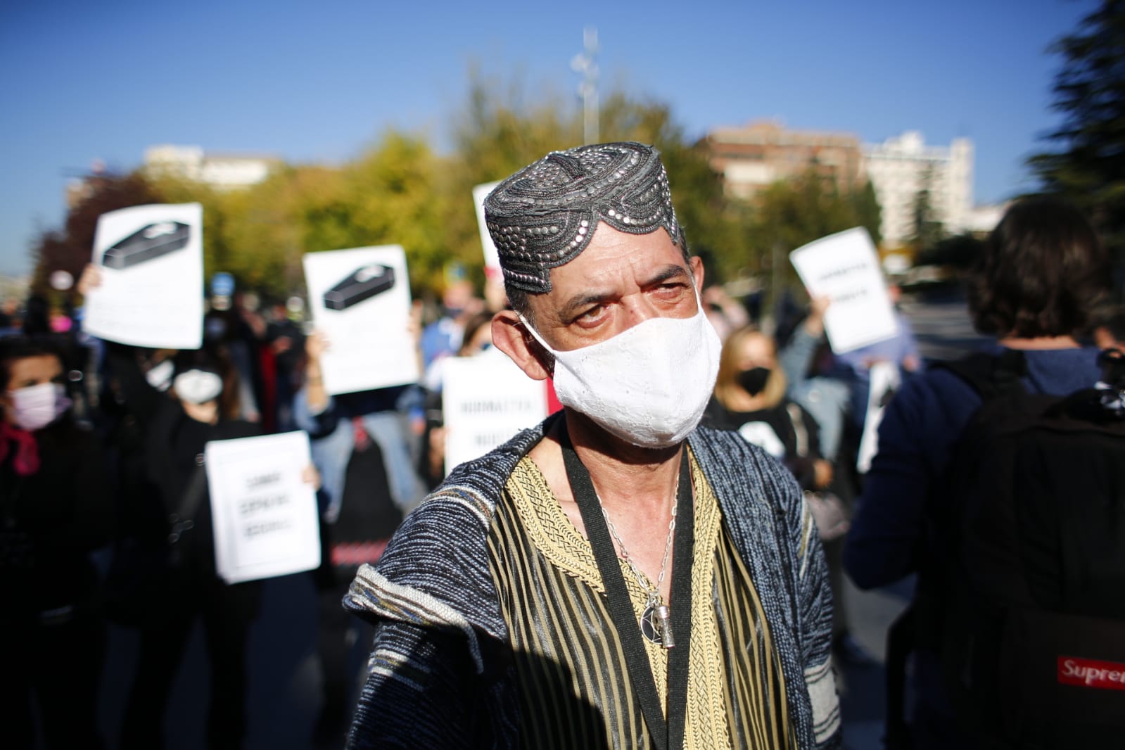 Los manifestantes han accedido a la A-44 al final de su recorrido