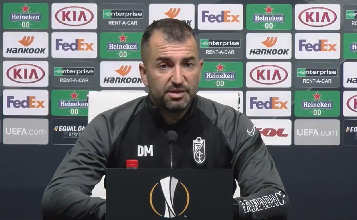 Diego Martínez, durante la rueda de prensa.