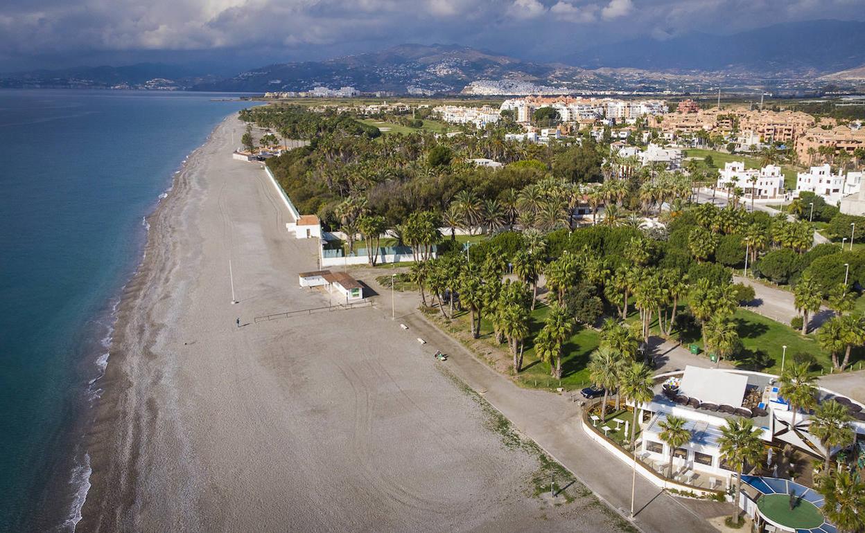 Vista aérea de la zona donde se construirá la senda.