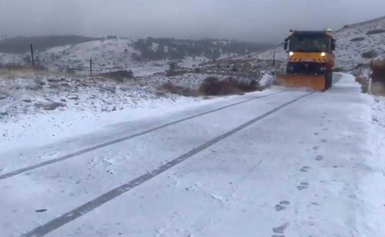La carretera A-317, al norte de la provincia de Jaén