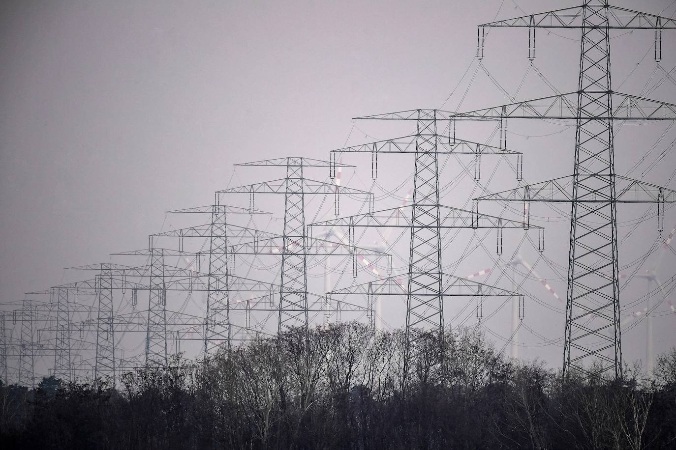 Torres de alta tensión.