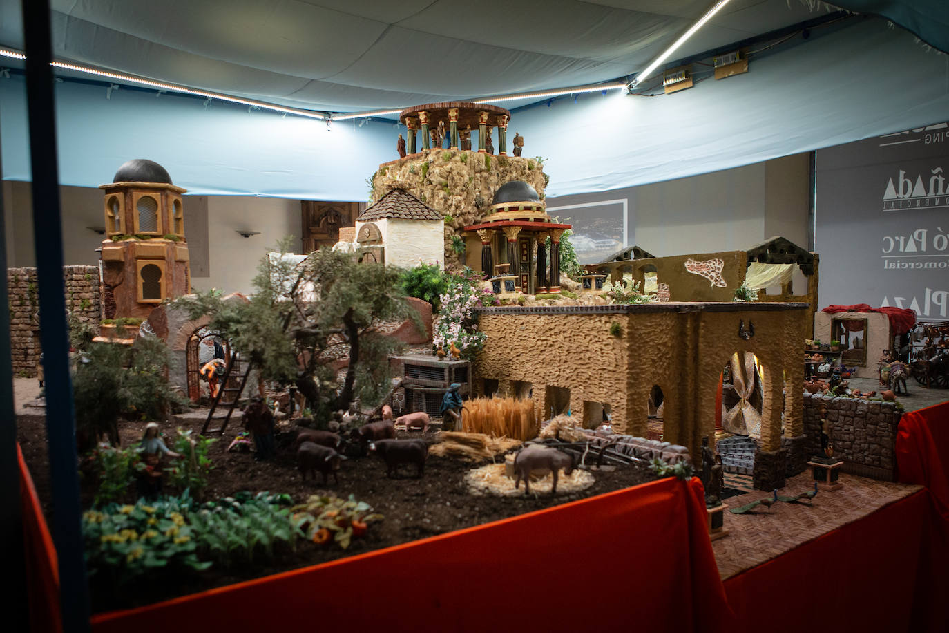 Uno de los tres palacios del belén de la Federación de Caseteros. 