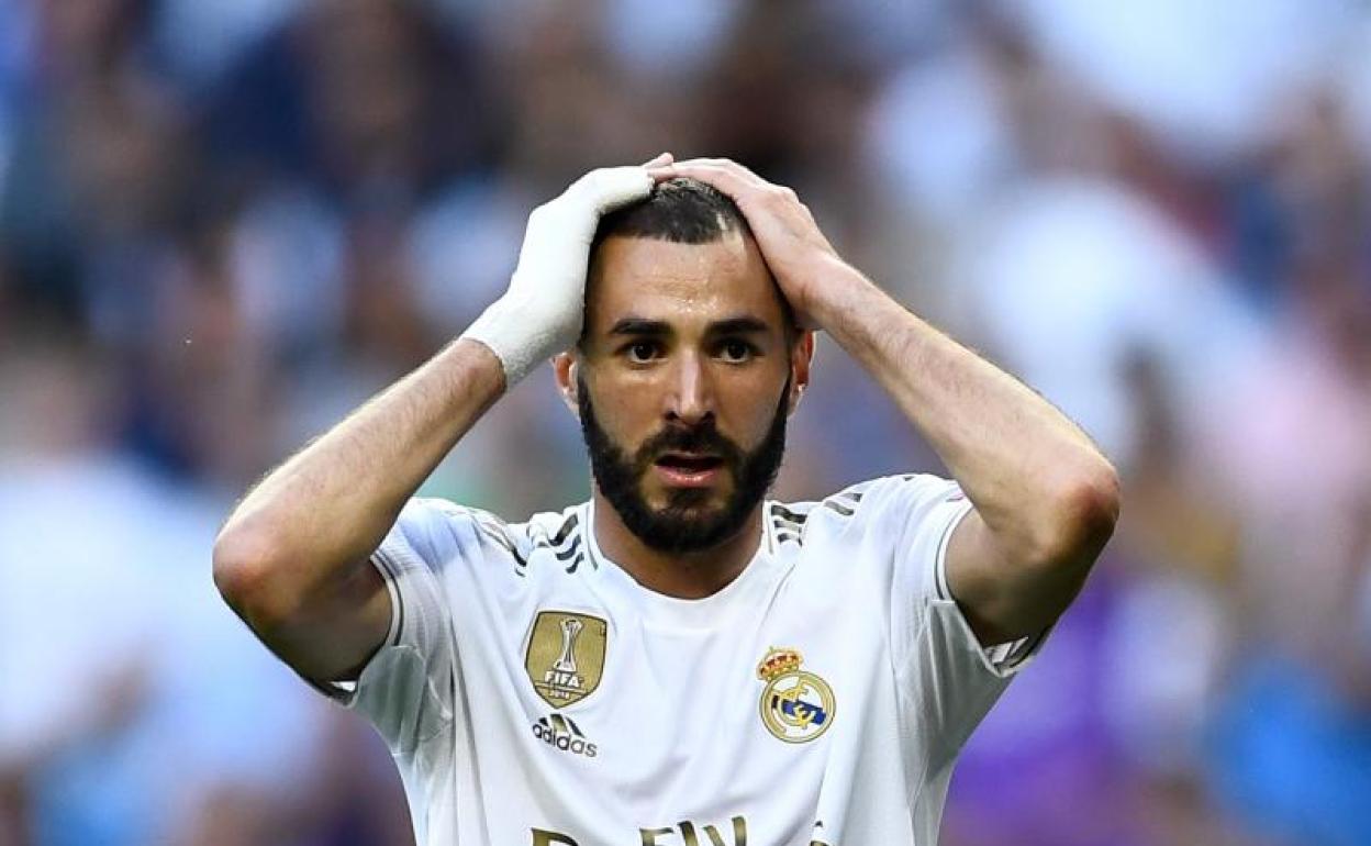 Karim Benzema, en un partido del Real Madrid. 