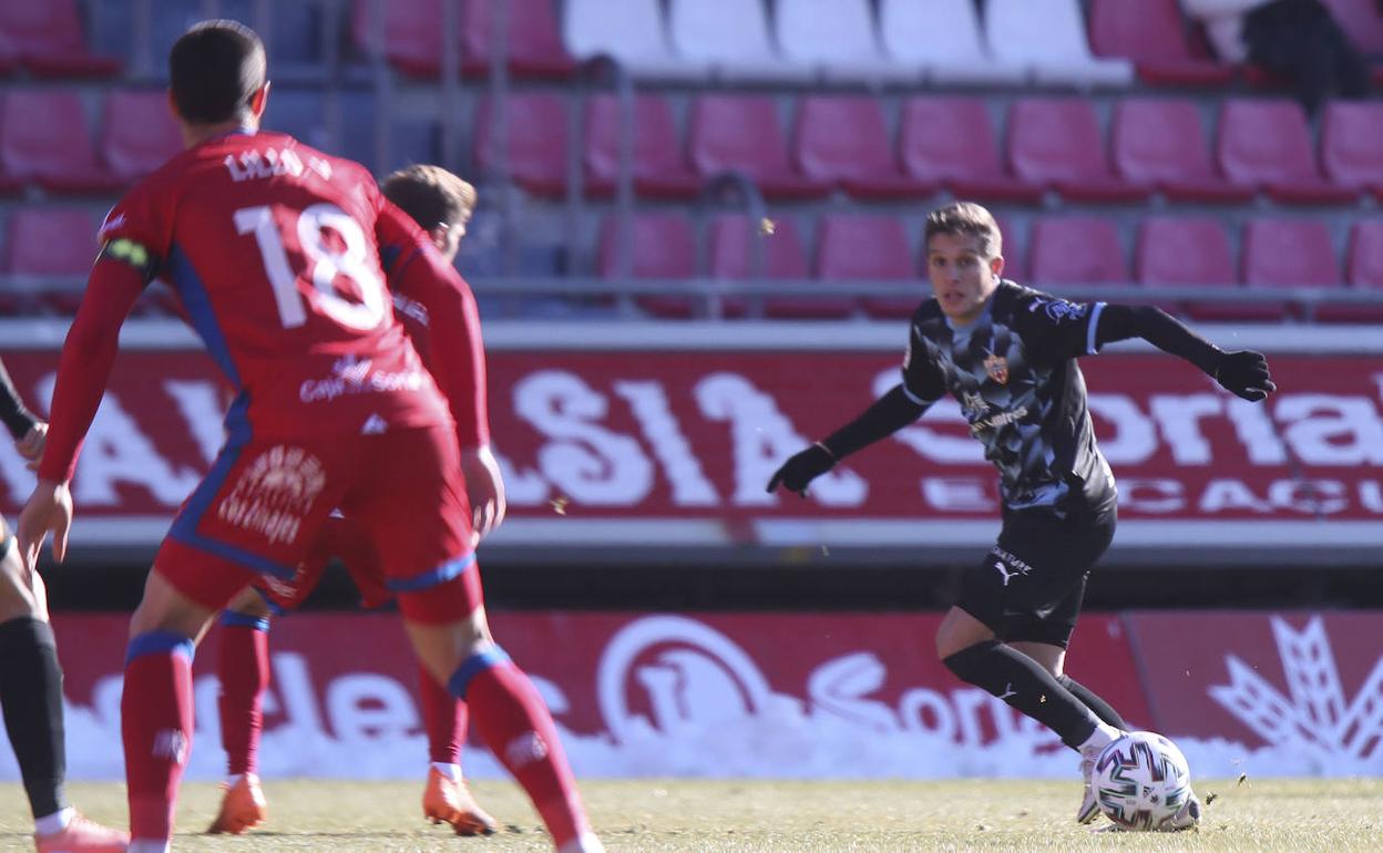 José Corpas salió en los últimos minutos ante el Numancia. 