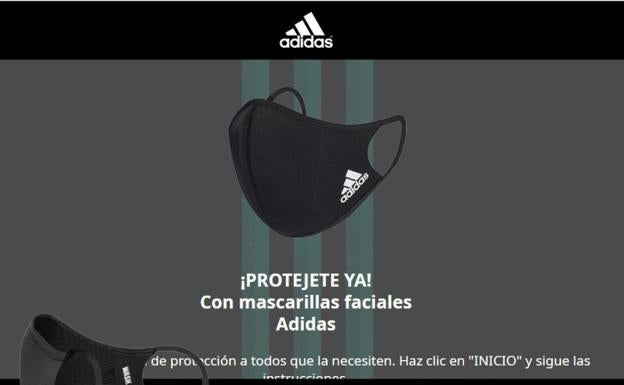 La estafa sobre las mascarillas gratis de Adidas que está afectando a los españoles