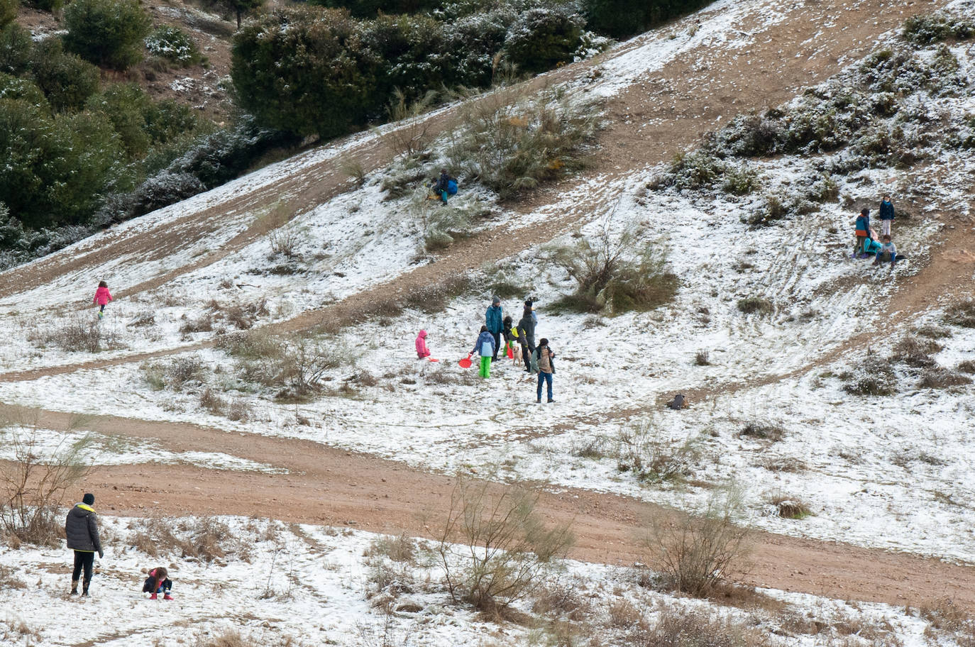 La capital y su área Metropolitana han amenecido con zonas de blanco este domingo