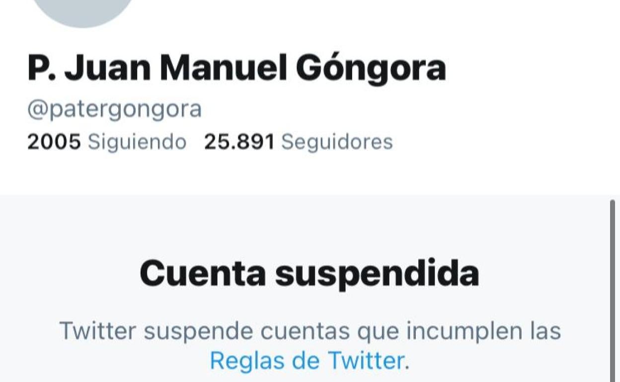 Cuenta suspendida del cura de Almería.