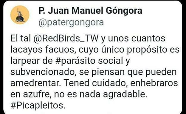 Imagen que provocó la suspensión de la cuenta de @PaterGongora