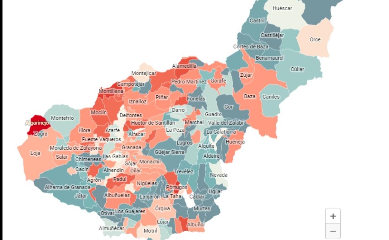 Restricciones en Granada | Consulta pueblo a pueblo la tasa de contagios en la provincia