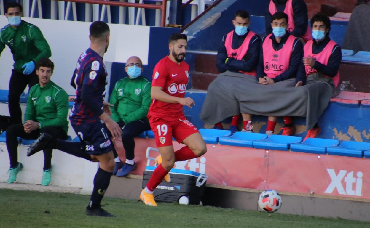 Acción del partido disputado en Yecla.