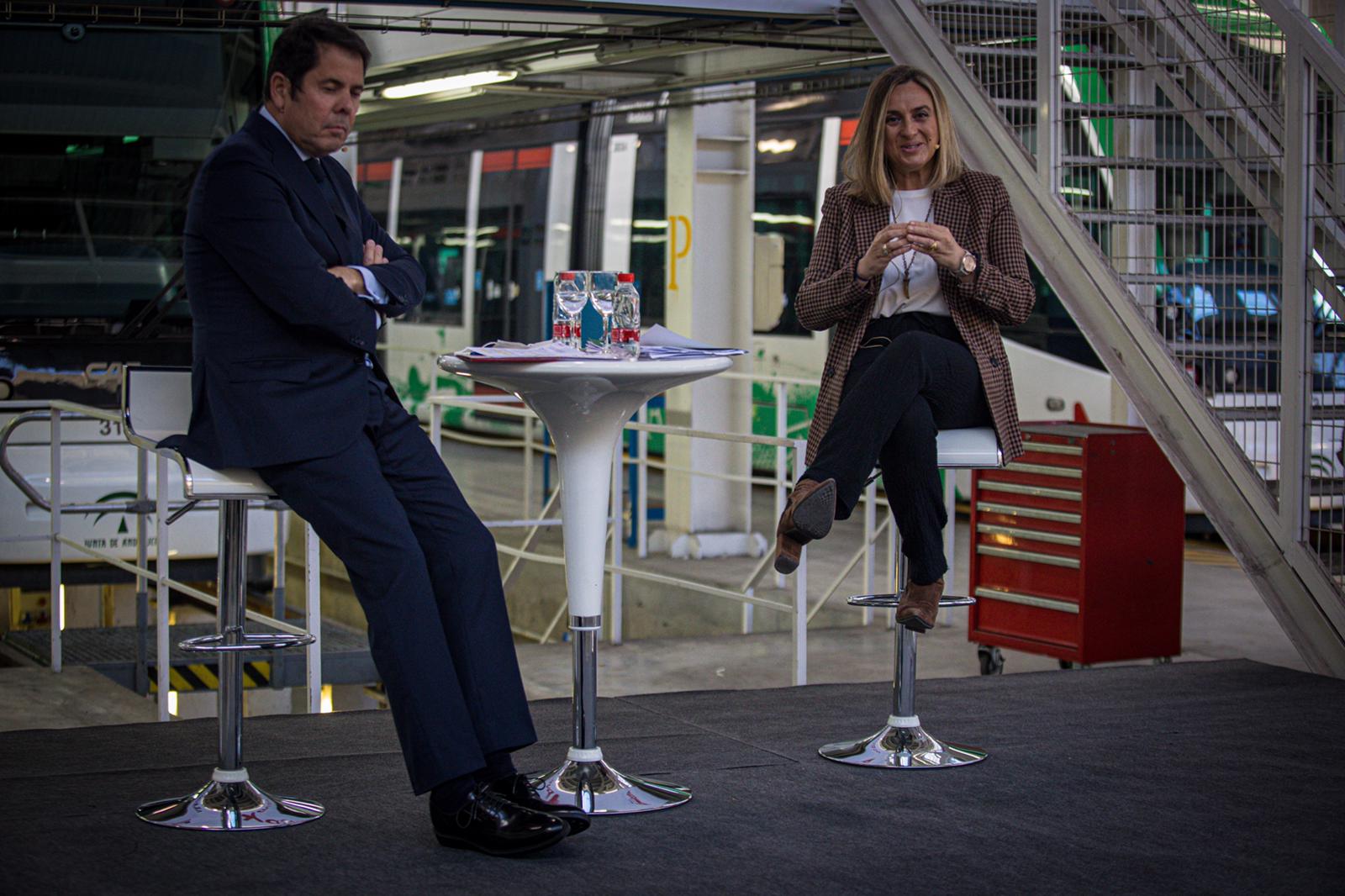 La consejera de Fomento y el líder empresarial resaltan la necesidad de trabajar unidos junto a las demás administraciones para sacar adelante los proyectos transformadores de la provincia