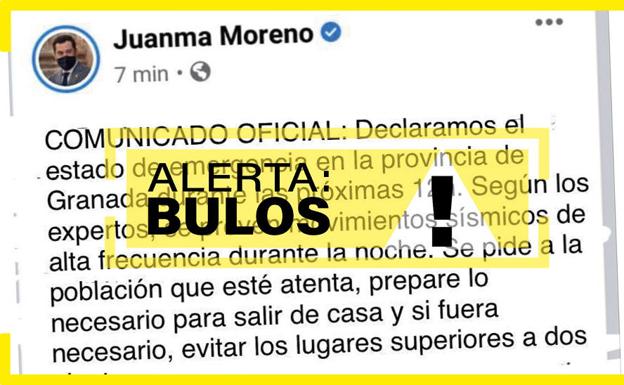 La Junta aclara la verdad sobre el bulo del estado de emergencia en Granada por los terremotos