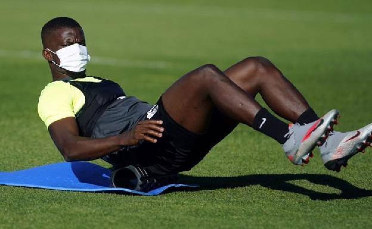 Ramón Azeez, durante un entrenamiento de esta temporada. 