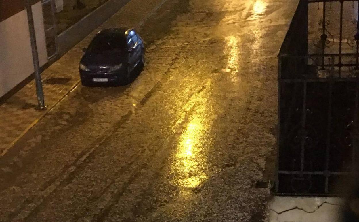 Granizada anoche en Beas de Segura.