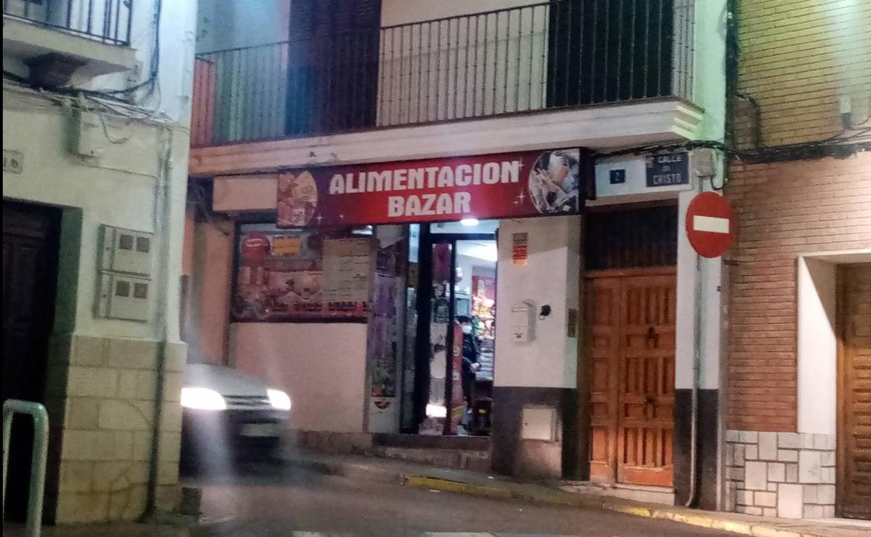 Bazar en el que tuvo lugar la agresión. 