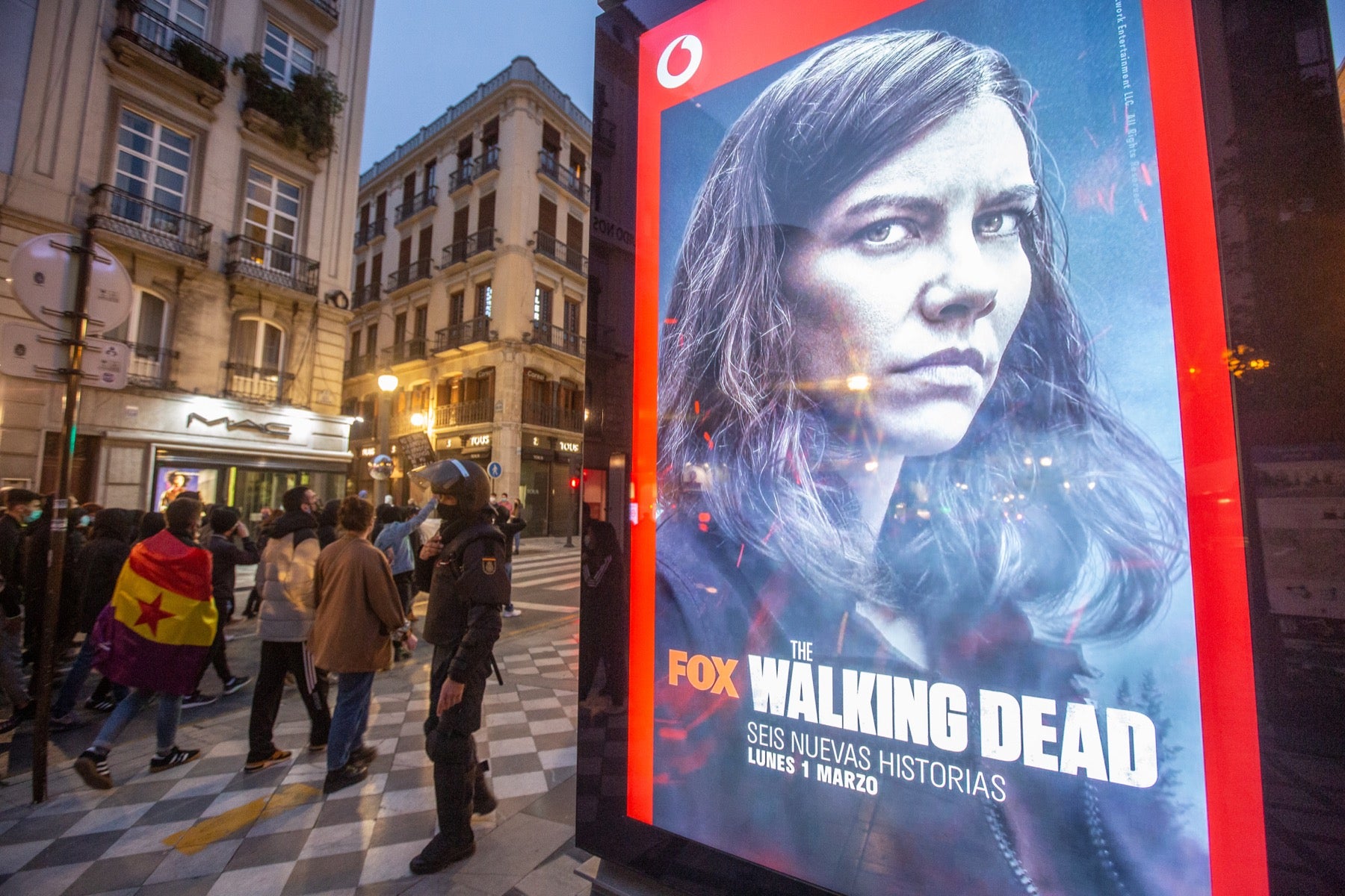 Manifestación entre Puerta Real y la Subdelegación del Gobierno.