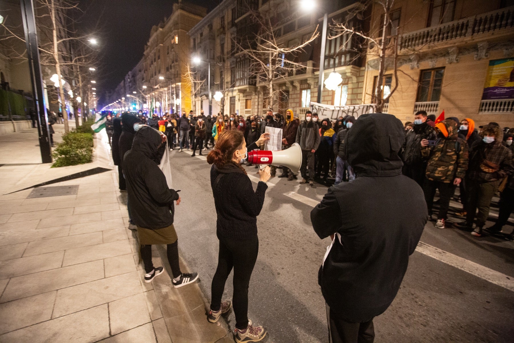 Manifestación entre Puerta Real y la Subdelegación del Gobierno.