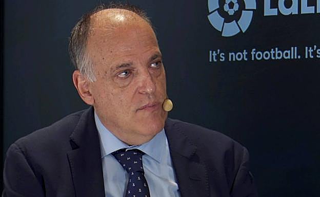 Javier Tebas, en una comparecencia anterior. 