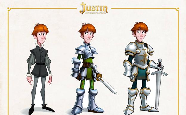 Imagen principal - Personajes de Justin y la Espada del Valor, El Lince Perdido y La dama y la muerte. 