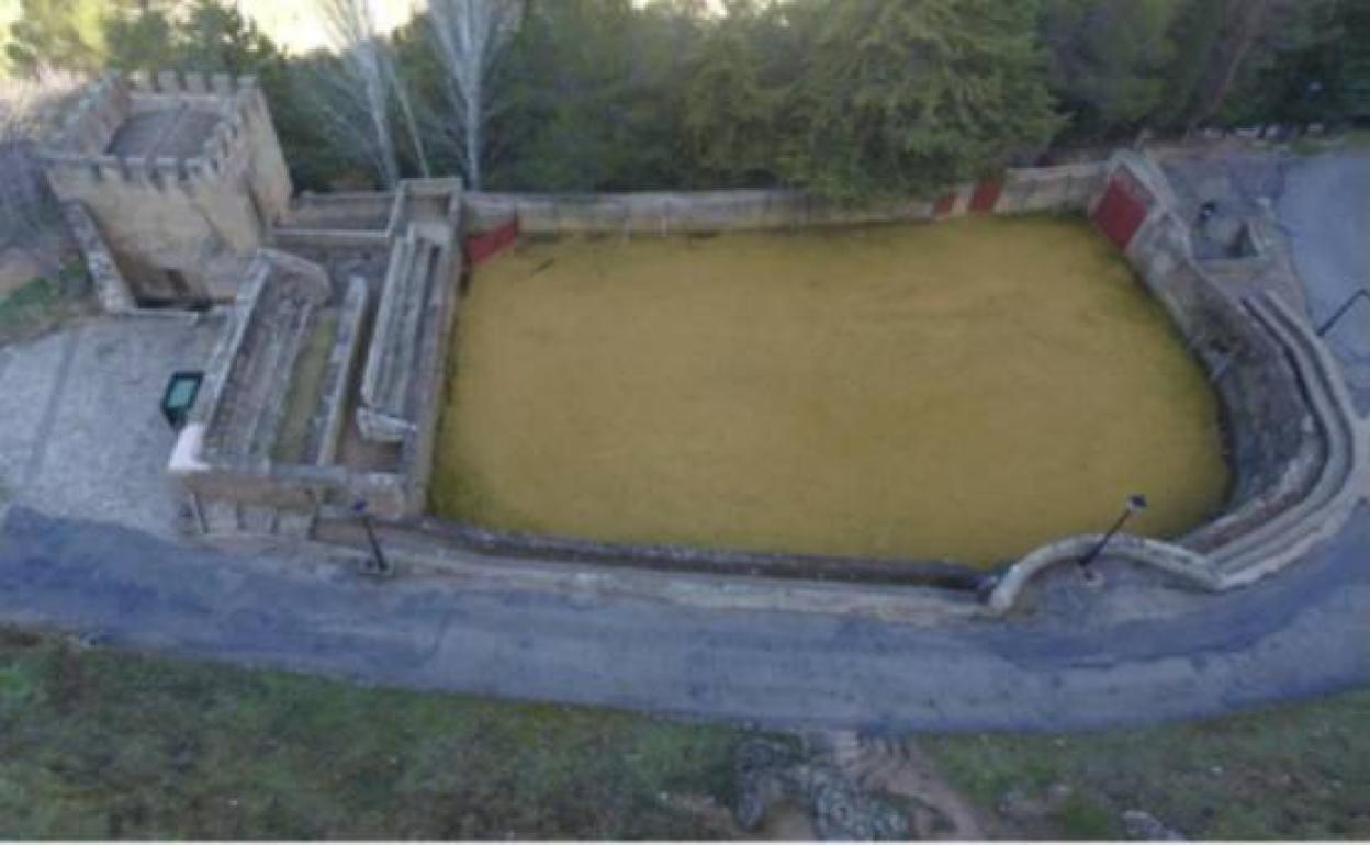Vista aérea de la plaza de toros.