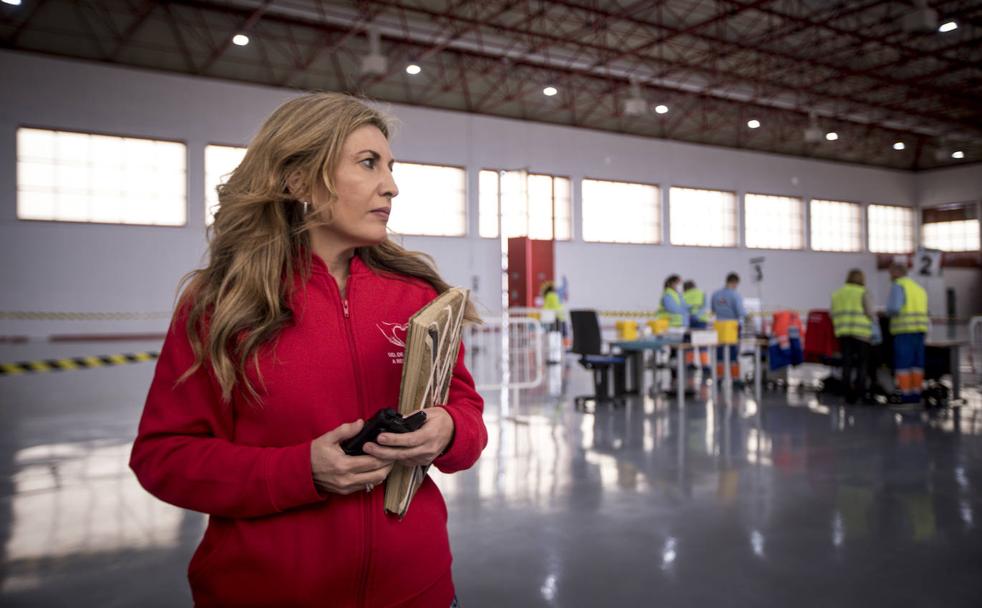 Mariola Soto, en Fermasa, donde coordina ahora la vacunación masiva en el área Granada-Metropolitano.