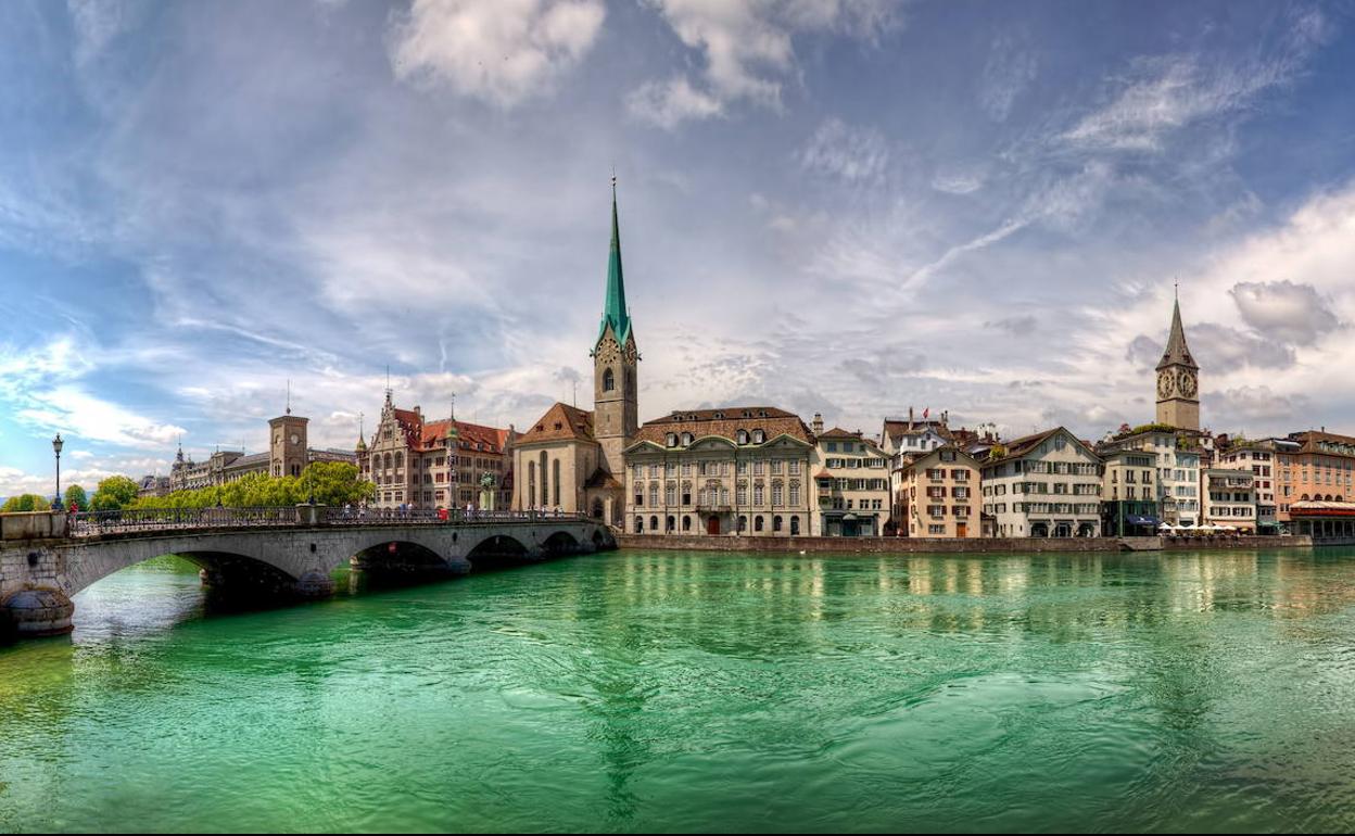 Vista de Zurich, Suiza. 