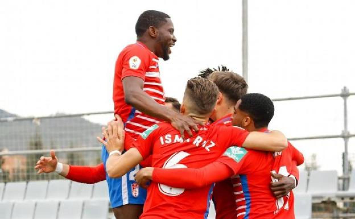 Celebración de un gol. 