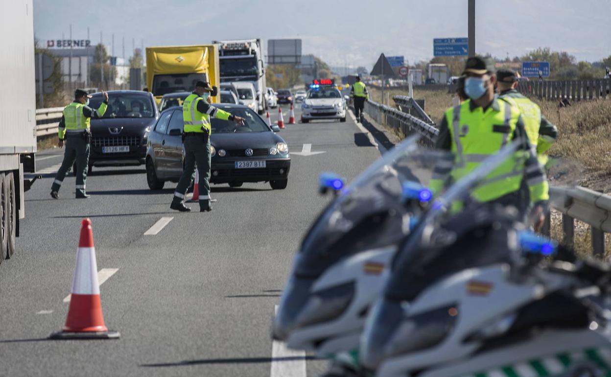 Controles de la Guardia Civil en la provincia de Granada. 