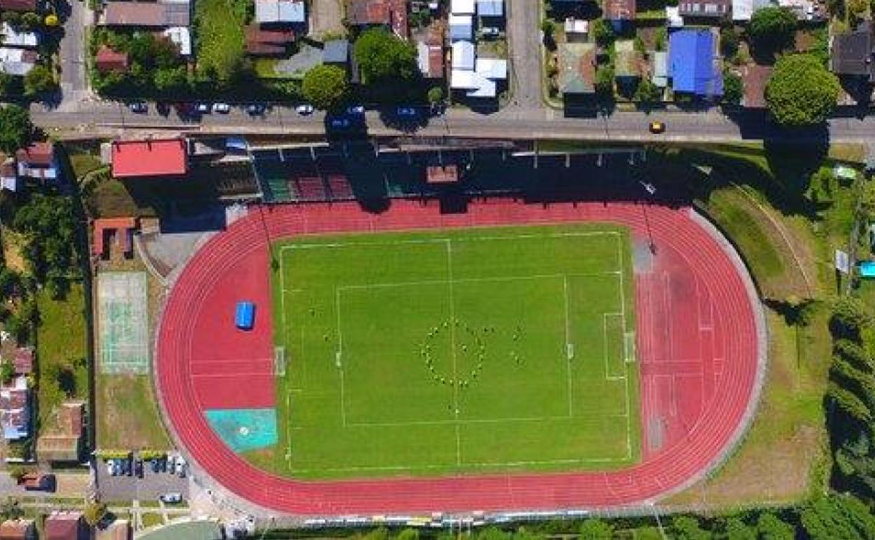 Ubicación del estadio del Provincial Ranco. 