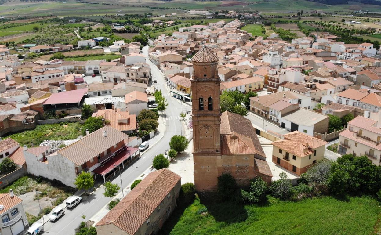 Vista del municipio de Cogollos de Guadix, el de mayor tasa acumulada de Granada.