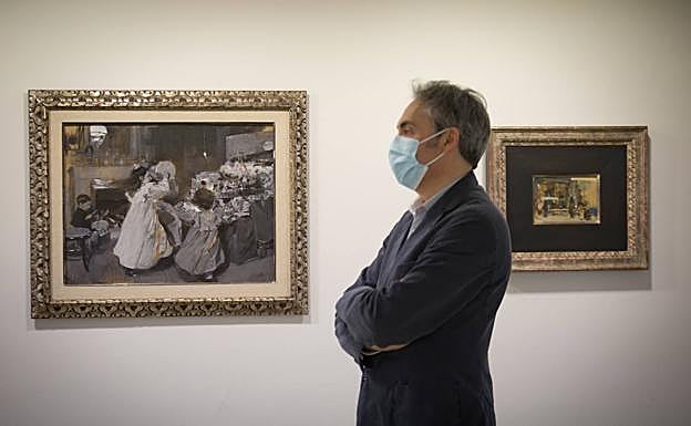 Una de las joyas de la colección, el cuadro de Sorolla titulado 'Nacimiento'. 