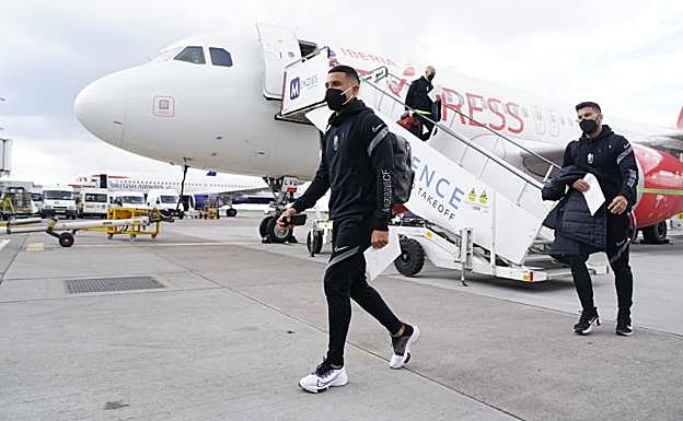 Darwin Machís, recién aterrizado en el aeropuerto de Manchester. 