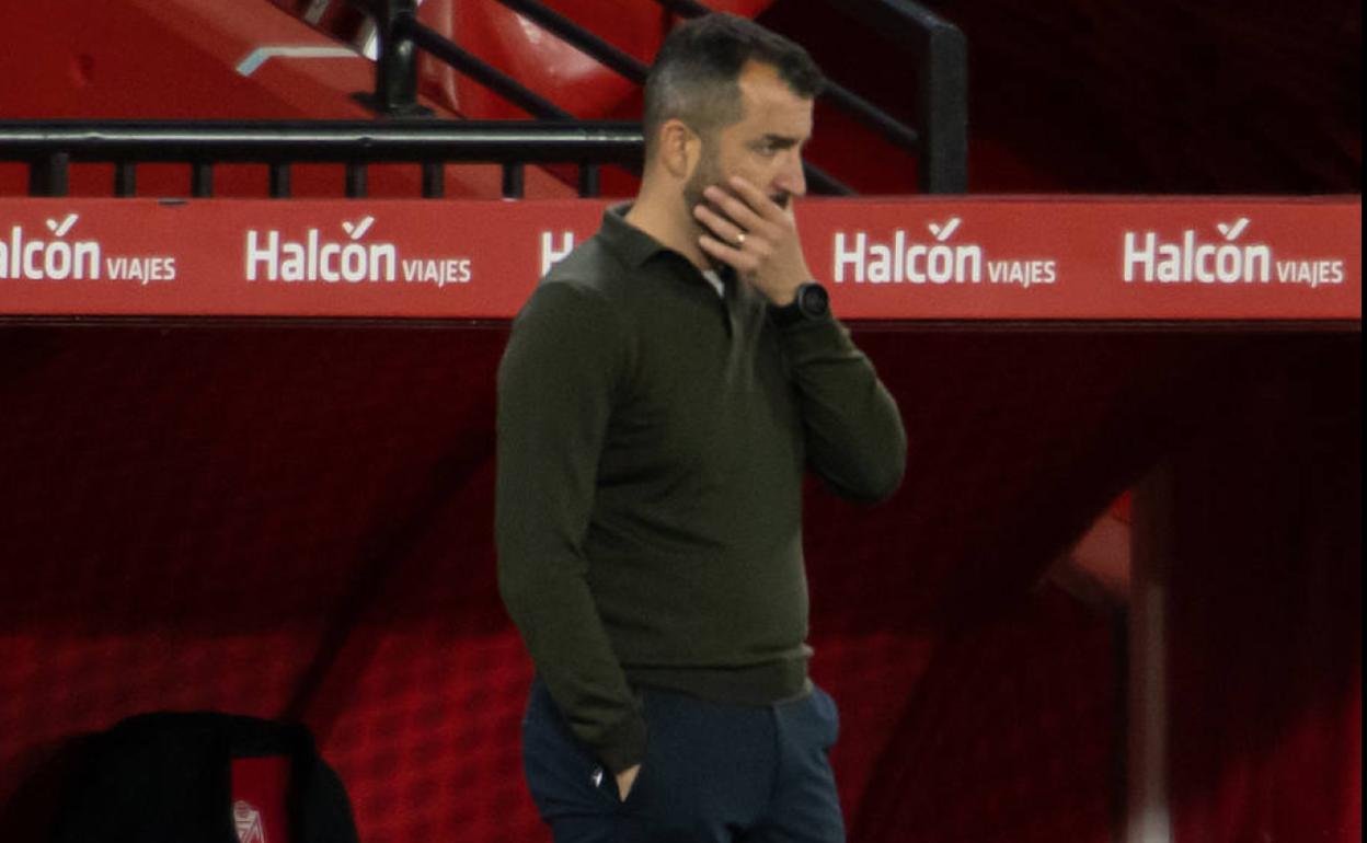 Diego Martínez, en el partido con el Eibar. 