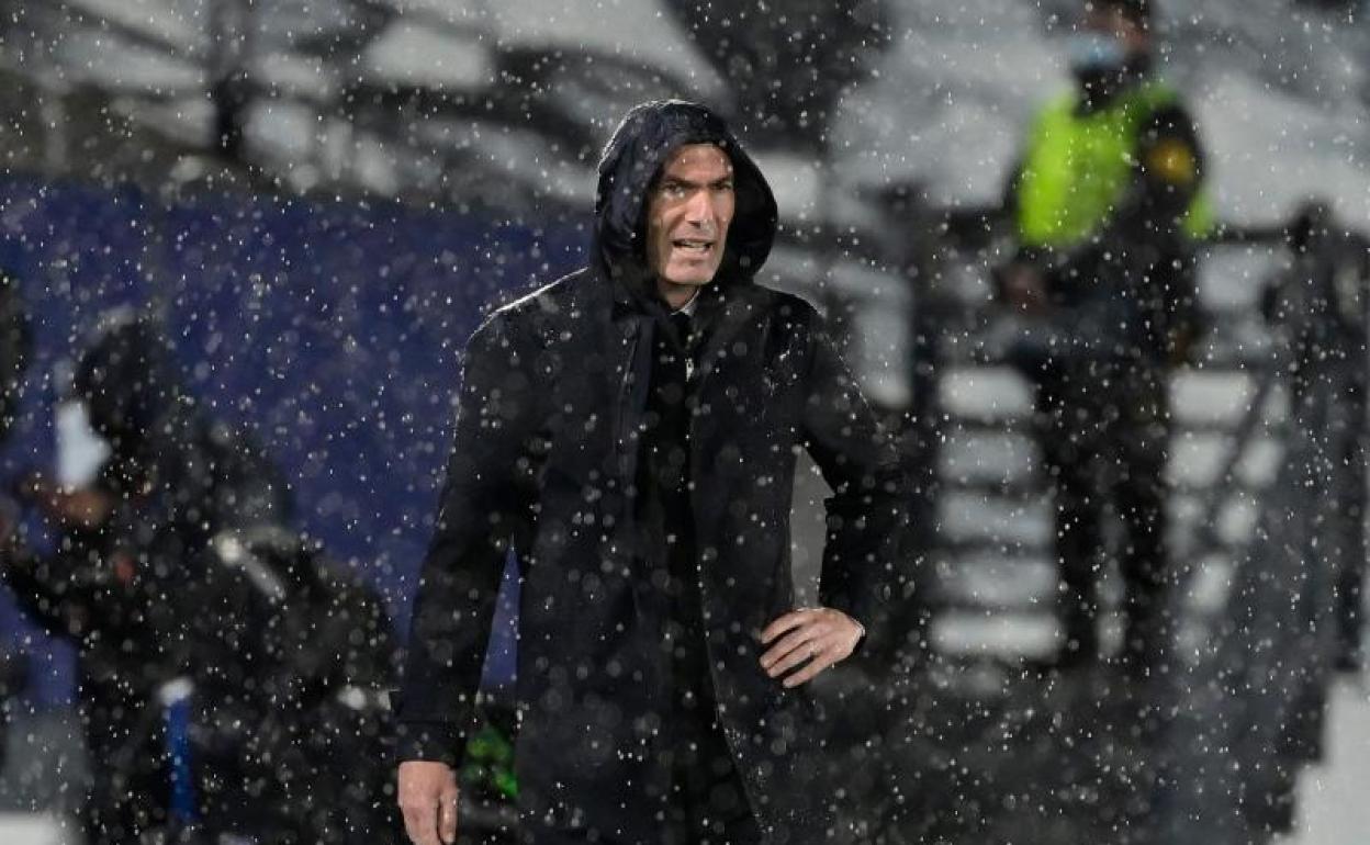 Zinedine Zidane, durante el Real Madrid-Chelsea.