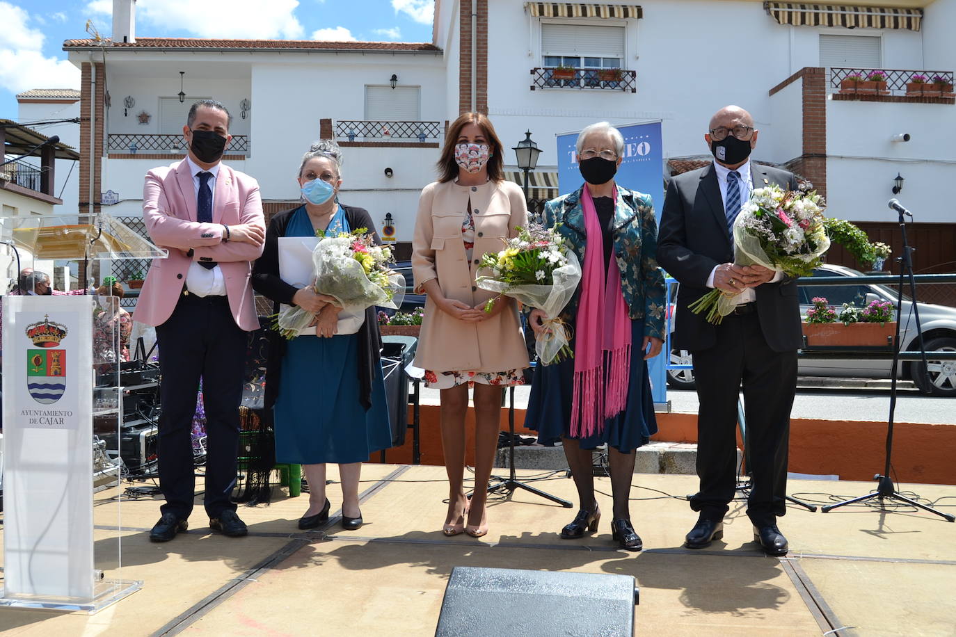 Acto de inauguración del monolito dedicado a la copla en Cájar