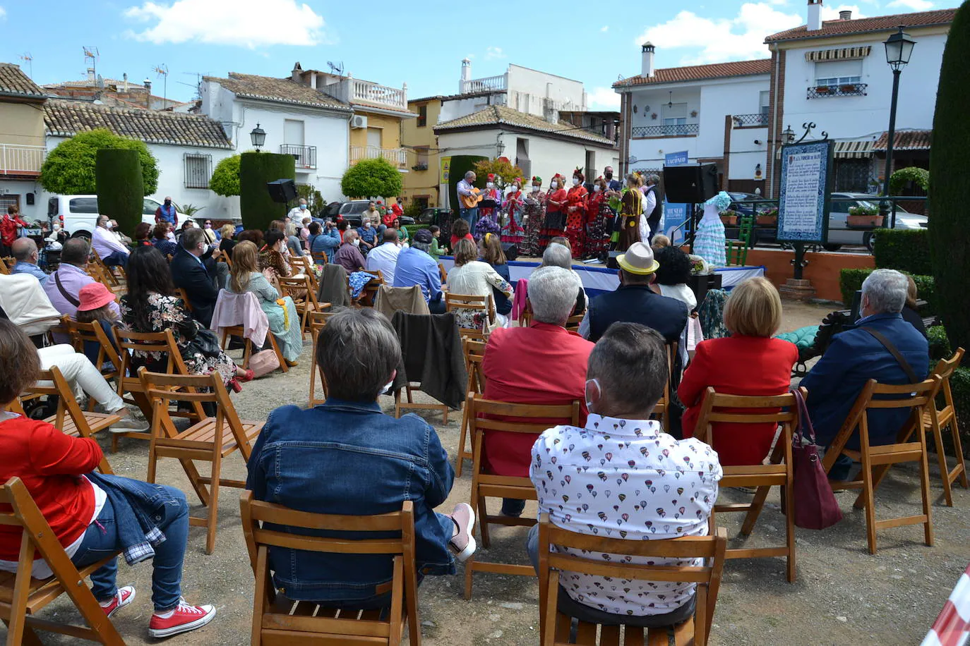 Acto de inauguración del monolito dedicado a la copla en Cájar