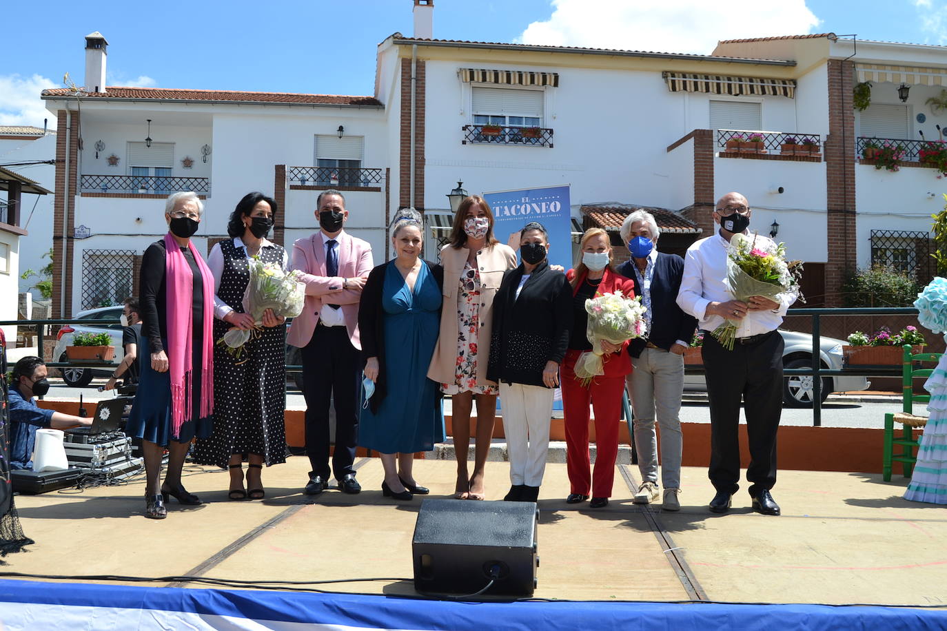 Acto de inauguración del monolito dedicado a la copla en Cájar