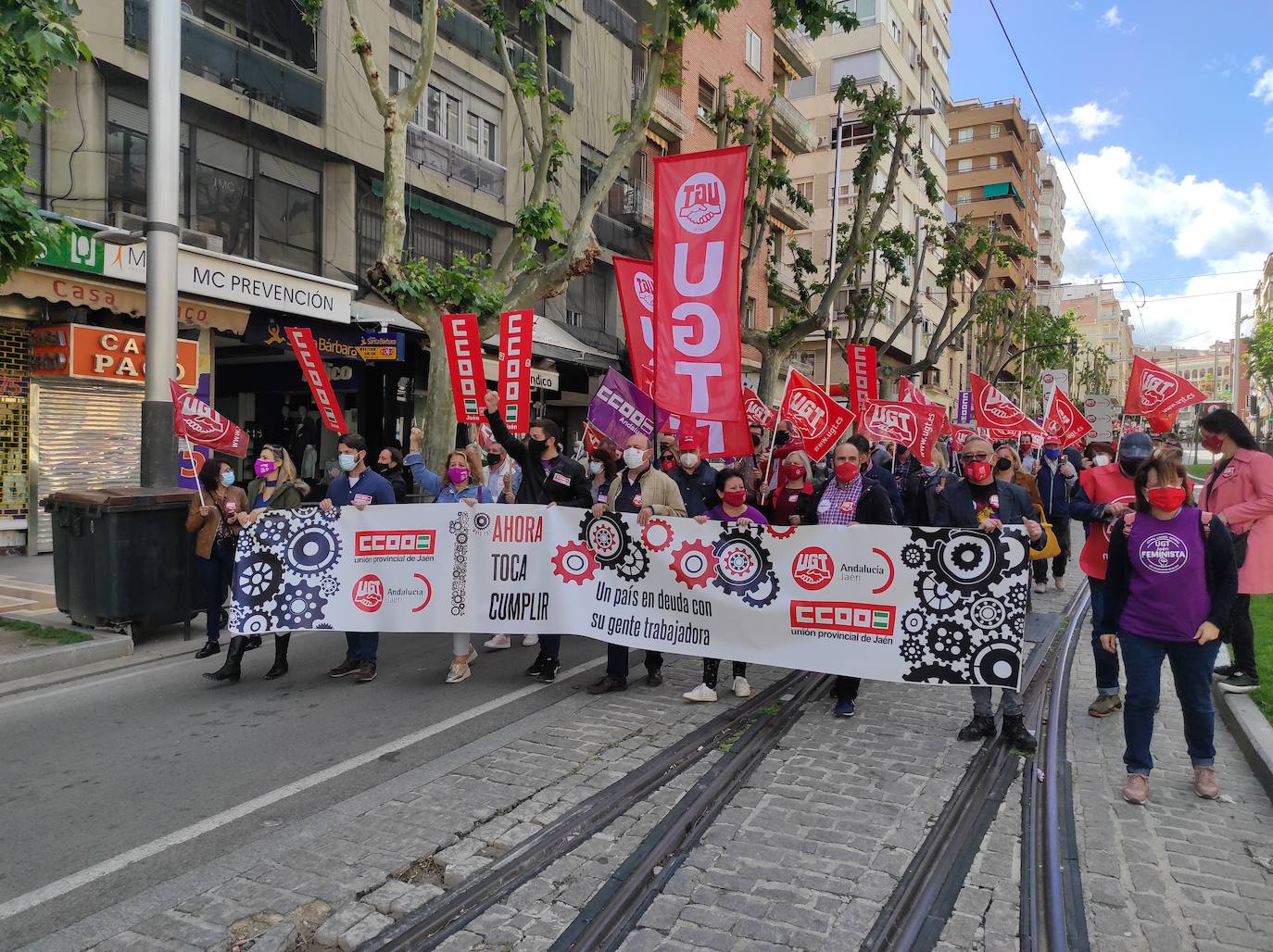 Manifestación en Jaén capital por el Día del Trabajo