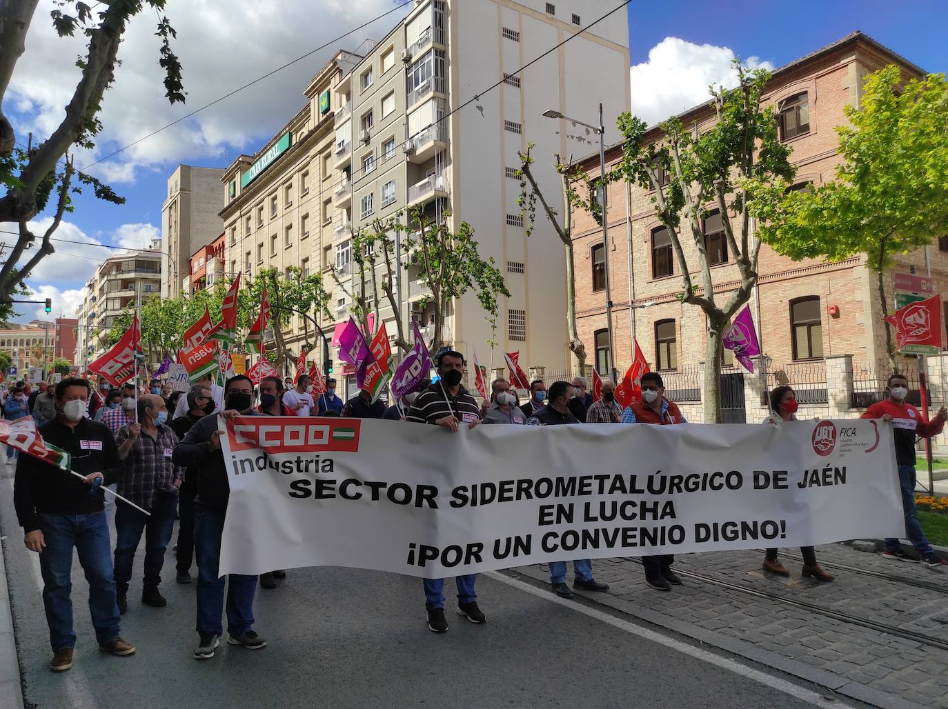 Manifestación en Jaén capital por el Día del Trabajo