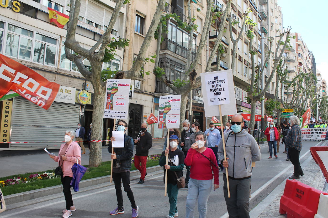 Manifestación en Jaén capital por el Día del Trabajo