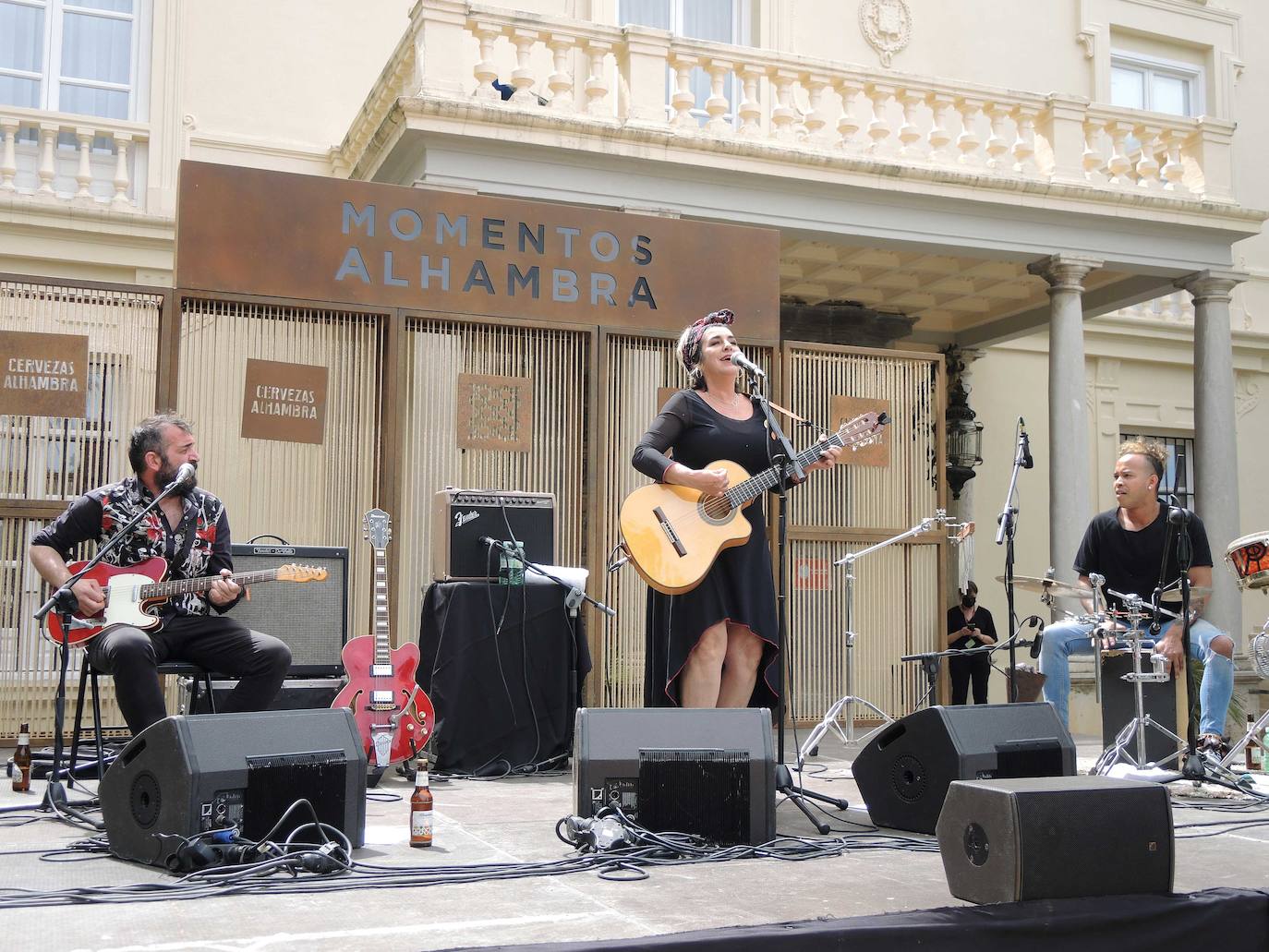 La alcalaína Amparo Sánchez ayer durante su actuación. 