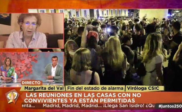 La advertencia de Margarita del Val sobre el interior de los locales tras el estado de alarma